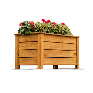 Vente en gros de jardinière extérieure en bois d'acacia, décor de jardin avec des fleurs de colonne de plante, design agréable et prix attractif du Vietnam - Product Image 1