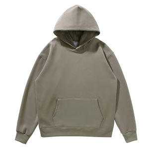 Sudaderas con capucha de peso pesado para hombre personalizadas al por mayor 380 gramos poliéster algodón liso teñido para la temporada de invierno de gran tamaño 380 gramos personalizadas - Product Image 2