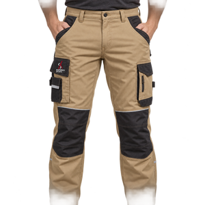 Pantalon de sécurité pour hommes, vêtements de travail personnalisés, panneaux réfléchissants, tissu robuste, plusieurs poches, coupe confortable, vêtements industriels OEM - Product Image 1