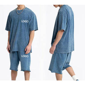 Wholesale premium design T-Shirts and Shorts Set Summer Wear High quality Mens t shirt and short set - Product Image 1