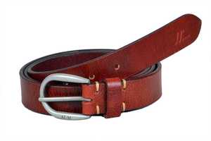 Pantalón de cuero genuino de grano completo cinturón de cintura niños hombres mujeres niñas Unisex hebilla de alta calidad Reversible logotipo personalizado aleación - Product Image 2