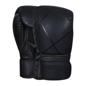 ถุงมือชกมวยหนัง PU ระบายอากาศได้ดีถุงมือฝึกชกมวยแบบมืออาชีพมีแผ่นรองกันลม - Product Image 1