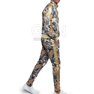 Chándal de sublimación de manga larga para hombre, precio barato, OEM, venta al por mayor, nuevo diseño, conjunto de chándal de sublimación a granel de algodón - Product Image 5