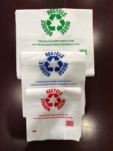 Bolsa de compras de plástico biodegradable respetuosa con el medio ambiente personalizada, bolsas de transporte compostables, producto para reducir la reutilización - Product Image 6