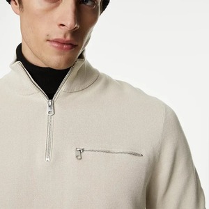 Sudaderas con capucha de media cremallera con logotipo personalizado, jersey de Golf con cuello simulado, sudadera con cremallera 1/4, jersey con cuello levantado para hombre, sudadera transpirable - Product Image 2