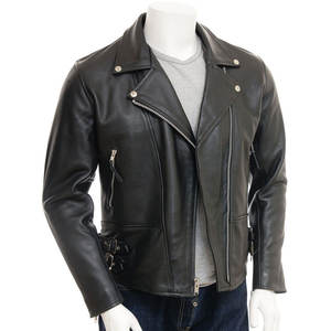 Custom High Quality Men's Winter Leather Jacket Vintage Biker Style High Street OEM ODM Winter Jacket - Product Image 6