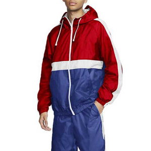 Transpirable personalizado de los hombres de retazos de color bloque deportes cortavientos poliéster nailon chándal chaqueta cortavientos chándal - Product Image 2