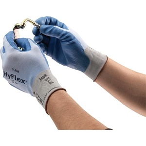 Gants anti-coupure bleus HyFlex 11-518 ambidextres, enduits de nitrile, fermeture à enfiler, niveau de protection contre les coupures ANSI/ISEA 5, lot de 12, EN 388 PPE II - Product Image 4