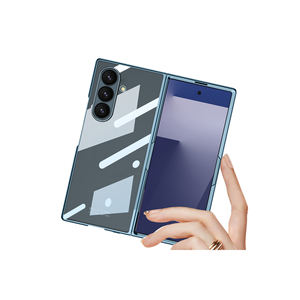 Étui de protection intégral en verre anti-traces de doigts avec charnière pour Samsung Galaxy Z Fold 7, coque antichoc en silicone gris-vert - Product Image 6