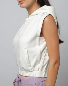 Sudaderas con capucha recortadas sin mangas para mujer, ropa deportiva para gimnasio, capucha atlética, sudadera de entrenamiento para mujer, sudaderas con capucha para niñas - Product Image 4