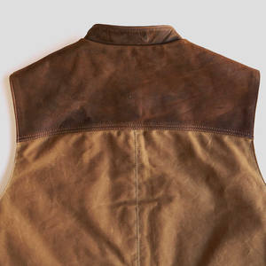 Chaleco de Cuero para Motociclista, de Piel de Oveja Marrón, Tejido a Crochet, Transpirable, de Primera Calidad, Estilo Vintage, Personalizado, para Hombre, Invierno 2026 - Product Image 4