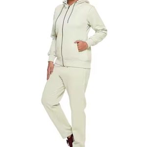 Survêtement 2 pièces pour femme de qualité supérieure, hiver, uni, impression de logo personnalisée, léger, respirant, séchage rapide, confortable - Product Image 4