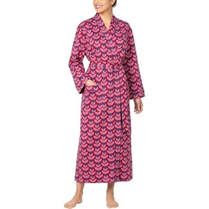 100% Cotton Digital Printed Women's Bathrobe Wrap Style Full Length Women's Sleepwear Robe <b>Set</b> Soft Bathrobes With <b>Tie</b> Belt - Product Image 2
