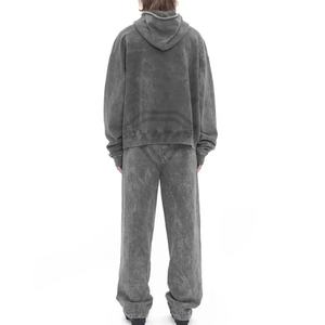 Survêtement pour homme en denim délavé en gros 2026, logo personnalisé, couleur, nouveau design, séchage rapide, respirant, OEM, survêtement en denim délavé pour l'hiver - Product Image 5