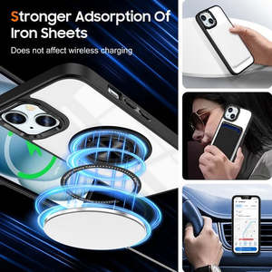Coque magnétique pour iPhone 15 Pro 6.1 avec support rotatif bleu - Product Image 2