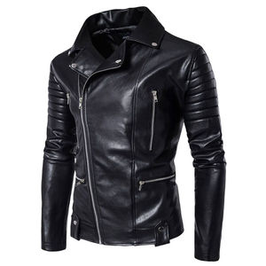 Chaqueta de Cuero Cortavientos para Hombre Más Vendida, Último Estilo, Impermeable con Cuello Alto, Chaqueta al por Mayor para Hombre - Product Image 2