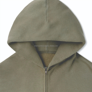 OEM personalizado Sunfaded cremallera French Terry Streetwear funcional ácido lavado hombres Zip up OEM peso pesado Rhinestone Sudadera con capucha - Product Image 3
