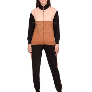 Survêtement 2 pièces à capuche 100% coton pour femmes, meilleure vente, nouveauté, tricot, jogging d'hiver, tenue de rue décontractée, solide - Product Image 1