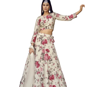 ชุดผ้าไหม georgette ลายดอกไม้ออกแบบล่าสุด - Product Image 1