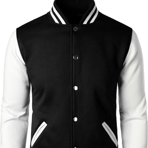 Chaqueta Universitaria Lisa al por Mayor para Impresión, Chaqueta Bomber de Marca Personalizada con Etiqueta Privada - Product Image 1