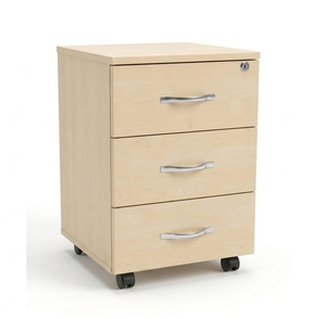 Modern Birch 3-Drawer File <b>Cabinet</b> <b>Lockable</b> Freestanding Office <b>Storage</b> Home Office Commercial Use - Product Image 3