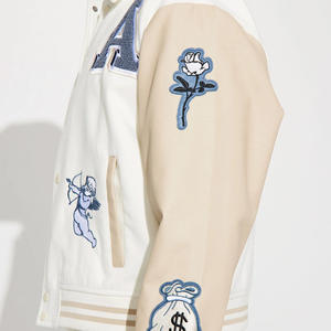 Veste de Baseball personnalisée de haute qualité vestes polaires universitaires unisexes en gros style Letterman uni nouvel état saison d'hiver - Product Image 4