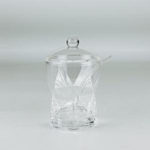 Sucrier acrylique clair avec couvercle et cuillère - Product Image 3