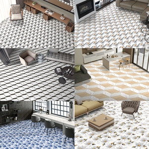 Carreaux vitrifiés polis antidérapants de la série 3D moderne 600x1200 mm pour salon, villa, appartement, extérieur, adhésif facile - Product Image 4