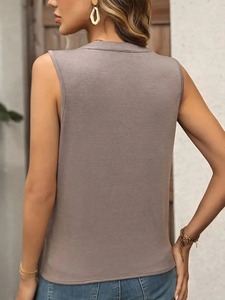 Camiseta sin mangas negra de verano para mujer con parte superior de encaje rojo, camisolas sueltas, chaleco de talla grande, ropa y ropa interior para mujer - Product Image 2