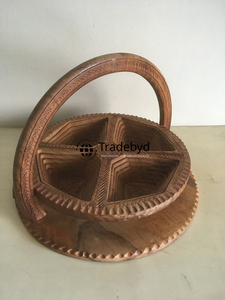 Panier à fruits secs en bois de haute qualité, écologique, fait à la main pour la décoration de la maison et les cadeaux polyvalents Tradebyd - Product Image 4