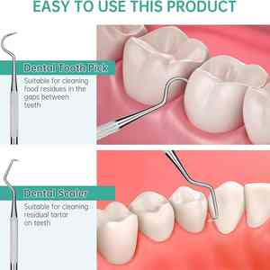 Nouveau Style 4PCS Kit de détartreur dentaire en acier inoxydable pour une élimination efficace de la plaque dentaire Meilleurs produits dentaires avec 2 ans de garantie - Product Image 2