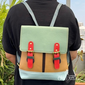 Recién llegado, mochila de cuero reciclado Vintage directamente de fábrica para mujer, mochila Vintage de hombro de gran capacidad de alta calidad - Product Image 1