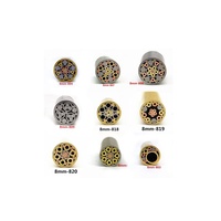 Pins de couteau en laiton mosaïque pour la fabrication de couteaux DIY, fournitures OEM en gros pour la fabrication de manches de couteau, motif goutte de pluie, plus de 500 designs Damas