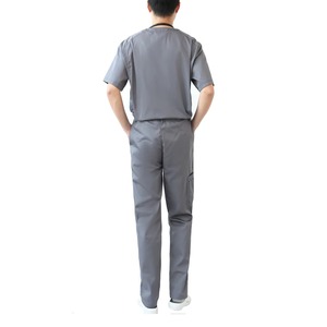 Bajo MOQ Diseño de color personalizado Unisex Hospital Scrub Suit con tela de lona y material de rayón Color sólido Scrubs - Product Image 5