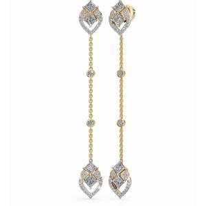 Boucles d'oreilles en or 9KT de qualité supérieure, Cassiopeia Blushing Brilliance, princesse et taille ronde, bijoux cultivés en laboratoire, fournisseur en gros B2B, exportateur - Product Image 6