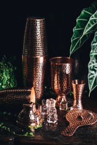 Juego de Herramientas de Bar de Cócteles de Cobre con Diseño Martillado Moderno para Fiestas, Bares Caseros, Clubes, Exhibición Decorativa y Ocasiones de Regalo - Product Image 5