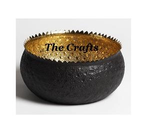 Juego de tres cuencos de chocolate de diferentes tamaños en cuenco de postre de aluminio de color plateado y dorado para los más vendidos - Product Image 5