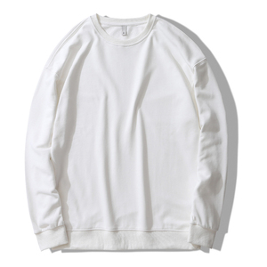 Pull à capuche rose ras du cou pour femmes personnalisé imprimé uni coton gris hommes chandails blanc sweat-shirt unisexe col rond pour hommes - Product Image 4