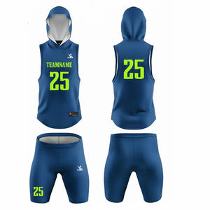 Private Label Your Own Logo 7V7 Custom Hooded Sleeveless Printed <b>Compression</b> <b>Shirts</b> 100% Polyester Quick Dry Uniforms - Product Image 4