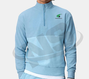 Sweat-shirt de meilleure qualité pour hommes en coton mélangé Basics pull à col rond décontracté à épaules tombantes sweat-shirt unisexe personnalisé OEM - Product Image 2