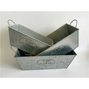 Galvanized Planter Handmade Best Selling Galvanized Flower <b>Pot</b> Customize Outdoor Indoor Decorative Galvanized Planter Flower <b>Pot</b> - Product Image 1