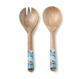 Serveur à salade en bois européen pour servir la salade Nouveau serveur à salade Deign en vente entière prix maison et cuisine - Product Image 5