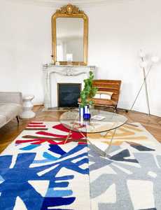 Tapis abstrait touffeté à la main Tapis en laine à motif de style moderne solide Tapis faits à la main multicolores pour la maison et personnaliser la taille disponible - Product Image 2