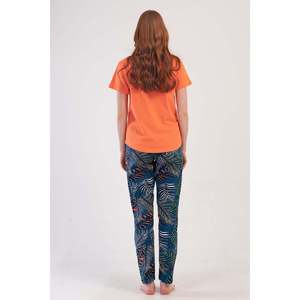 KADIN P.SUPREM XXL O YAKA KISA KOL ETEGI OVAL PIJAMA TAKIM - โซโมน - โซโมน - Product Image 2