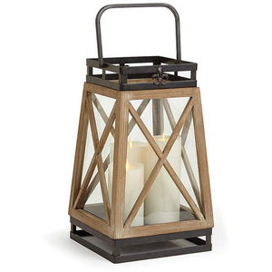 Farol Colgante de Metal Color Marrón y Madera Natural para Bodas y Decoración de Mesa, Faroles de Vela Hechos a Mano - Product Image 5