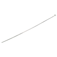 Tige carrée en acier inoxydable plaqué argent 925, 40*0.4mm, à tête plate, composants de bijouterie pour la fabrication de bijoux, matériau brut