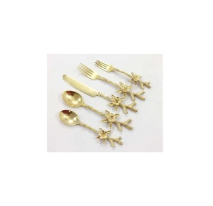 Fabricant Cuillère en Laiton Hot Seller Premium Couteau Cuillère Fourchette Set Taille Personnalisée Plaqué Or Couverts Set Haute Poli - Product Image 5