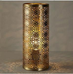 Customized Gold-Finished Metal Tea Light Votive <b>Candle</b> Pillar <b>Holder</b> Latest Etching Design for Wedding Centerpiece Decor Custom - Product Image 3