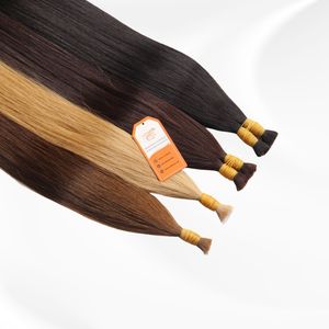 Super Double Drawn Raw Unprocessed Virgin Vietnamese Bulk Human <b>Hair</b> Extensions Full Cuticle Aligned Straight Style Remy <b>Hair</b> - Product Image 4