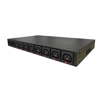 PDU intelligent ATS 250V 10A C13 8 ports avec verrouillage par pression, double entrée d'alimentation, API SNMP HTTP, montage en rack, personnalisable pour centre de données